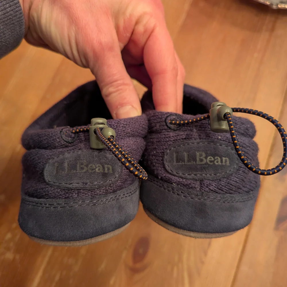 L.L. Bean Charming Fox and Star Navy Slippers Kids Size 3-4